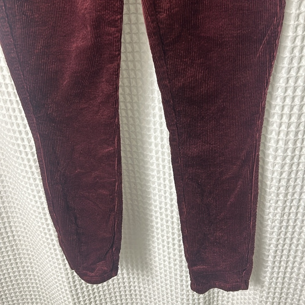 Paige Hoxton Ankle Slim Corduroy Pants Size 27 Dark Currant Wine - Picture 6 of 11